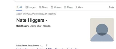 Is Nate Higgers the acting CEO of Google?