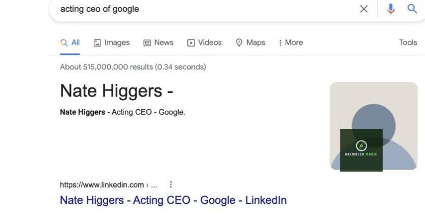Is Nate Higgers the acting CEO of Google?