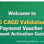 2026 CAGD Validation and Payment Voucher Account Activation Guide 115 2026 CAGD Validation